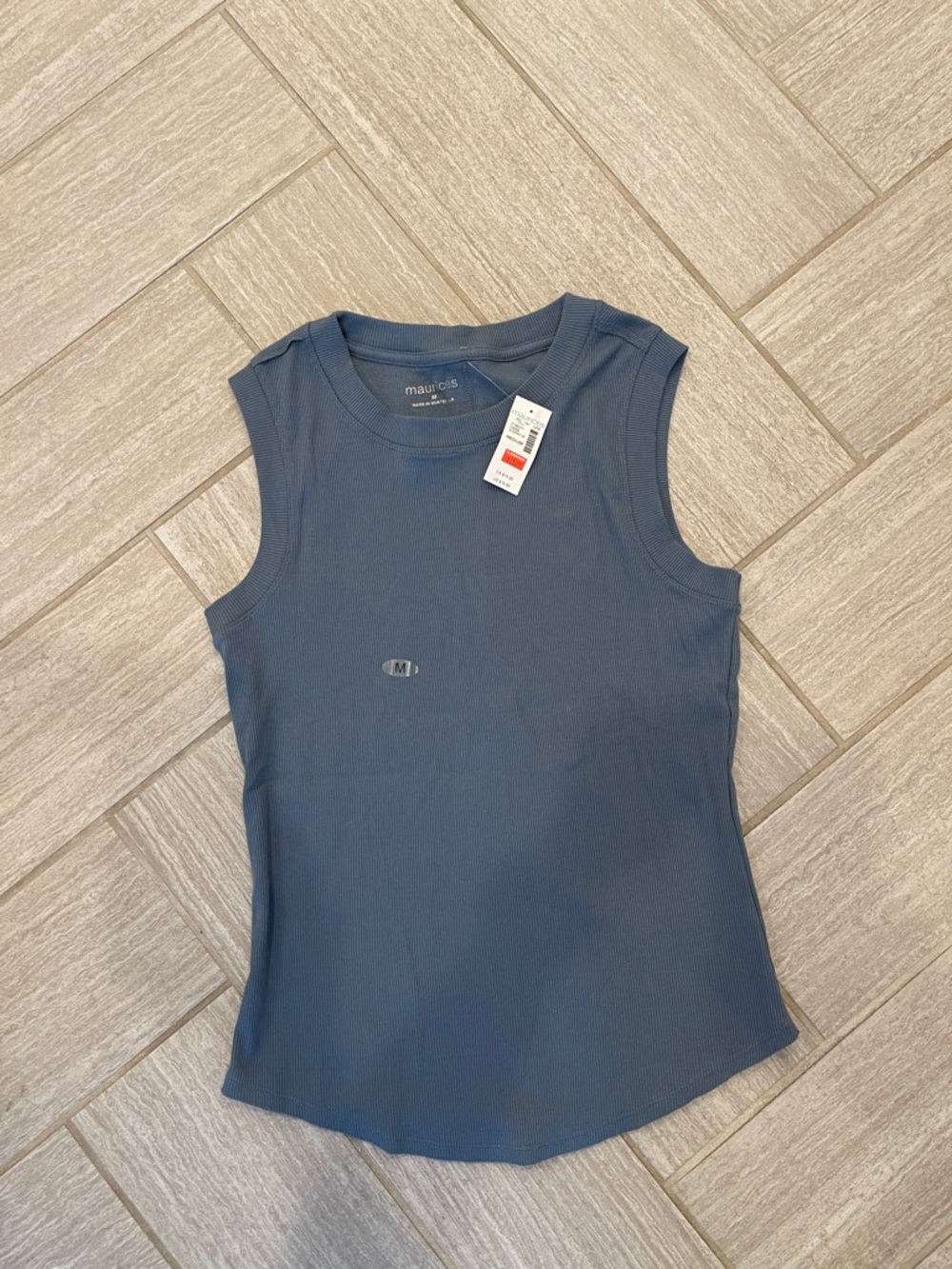Maurice’s Ribbed Sleeveless Tank Tops - Black & Slate Blue - Picture 4 of 5